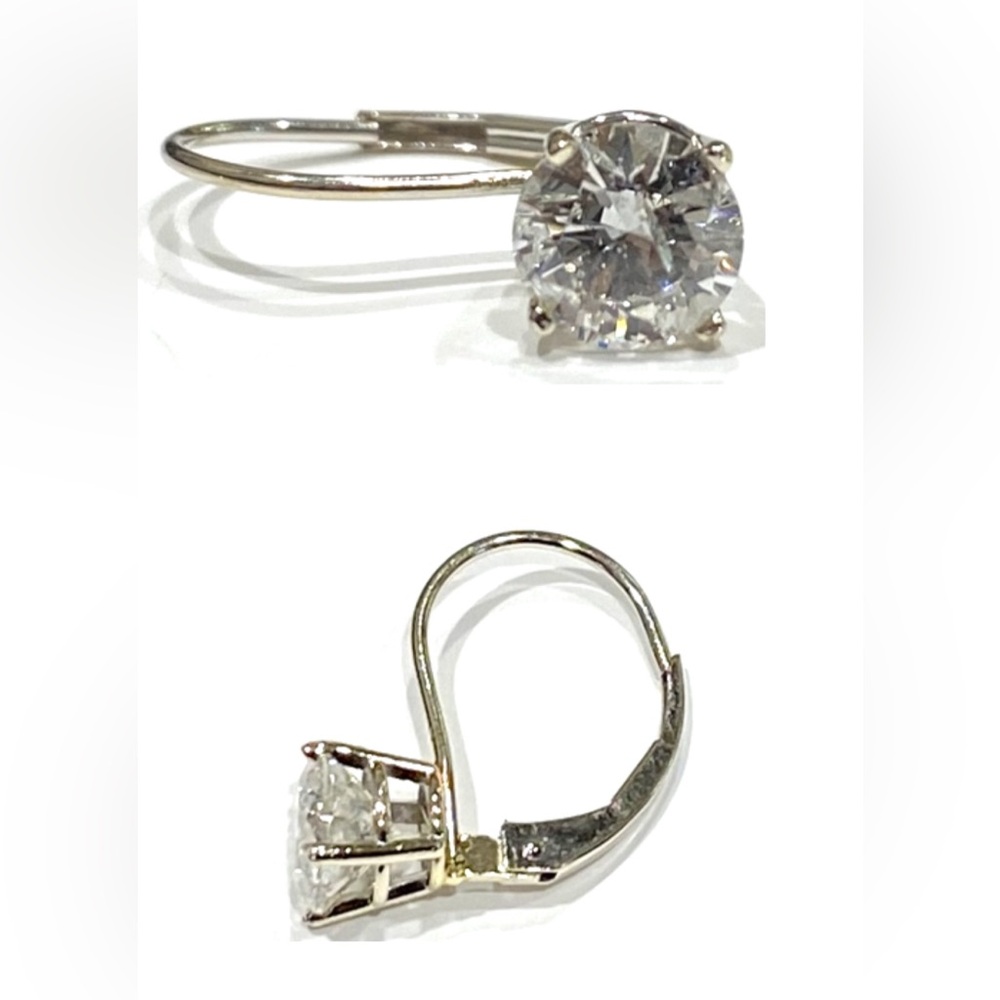 Beautiful 14KW 1.04 Carats Gold Round Brilliant Diamond Single Earring w/Cert! - Picture 1 of 5